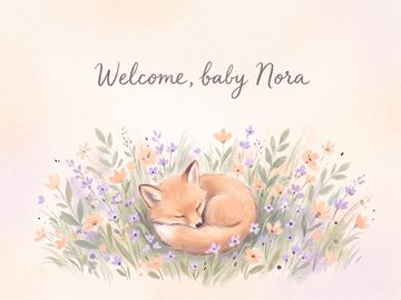 A sample card front in the style Chalk pastel.