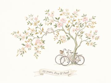 A sample card front in the style Chinoiserie wallpaper.