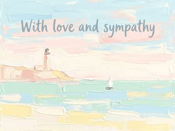 A sample card front in the style Pastel palette-knife painting.