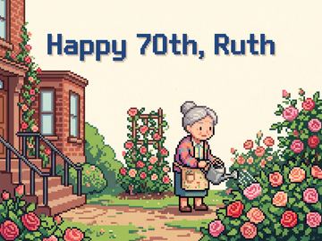 A sample card front in the style Pixel art.